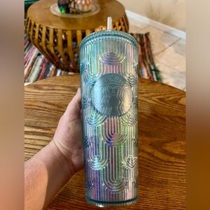 Rare 2022 Starbucks Iridescent Mermaid Scale Tumbler - 24 oz Venti